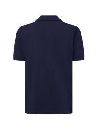 Dunkelblaues Kinder Poloshirt aus Bio-Baumwolle mit Polokragen